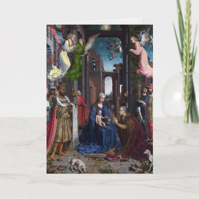 Cartes de Noël religieuses | La naissance du Chris (Devant)