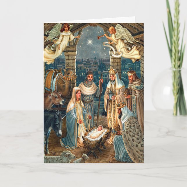 Cartes de Noël religieuses | Nativité 1 (Devant)
