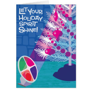 Cartes de Noël rétro Arbre en aluminium