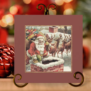 Cartes de Noël rétro du Père Noël vintage