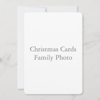 Cartes de Noël rondes 5" x 7" avec photo de famill