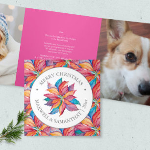 Cartes de Noël rose Année d'examen