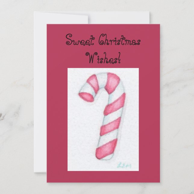 Cartes de Noël sucre de canne (Devant)