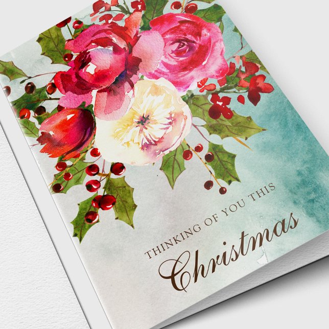 Cartes de Noël Sympathie | Penser À Vous 8 (Thinking Of You This Christmas, condolence sympathy card.)
