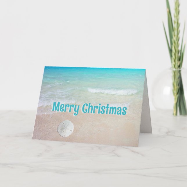Cartes de Noël Tropical Blue Ocean Beaches (Devant)