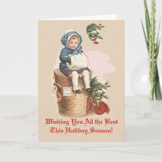 Cartes de Noël victoriennes que vous pouvez Custom (Devant)