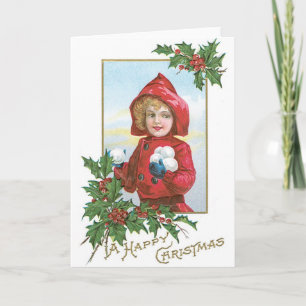Cartes de Noël Vintage - Belle vieille mode