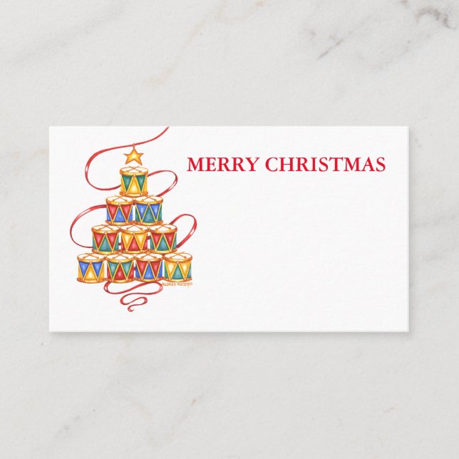 Cartes de nom de lieu de l'arbre de Noël des tambo (Devant)