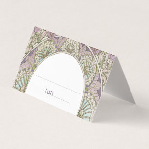 Cartes de nom Mariage Table Vintage Art Nouveau