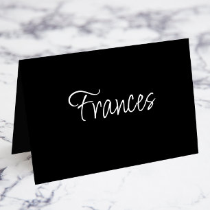 Cartes de nom personnalisées en écriture moderne B