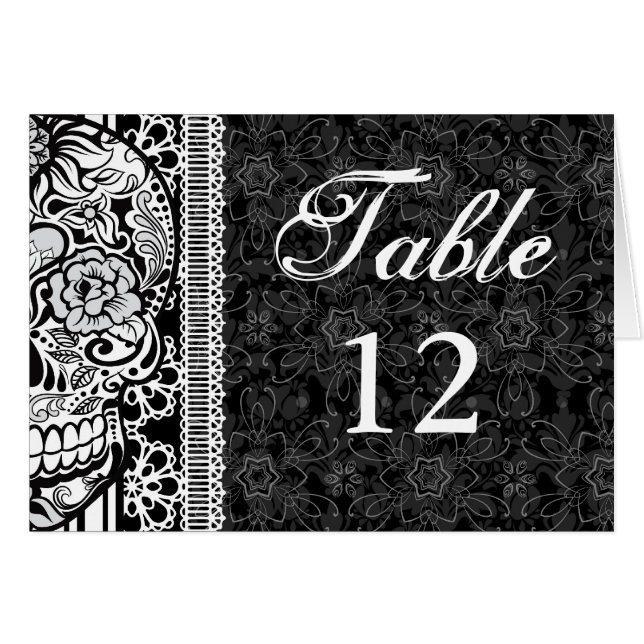 Cartes de nombre de Tableau de crâne de sucre et (Devant horizontal)