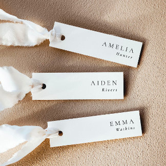 Cartes de Noms de Mariage Élégantes Minimalistes