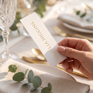 Cartes de Noms Personnalisées en Papier d'Or pour 