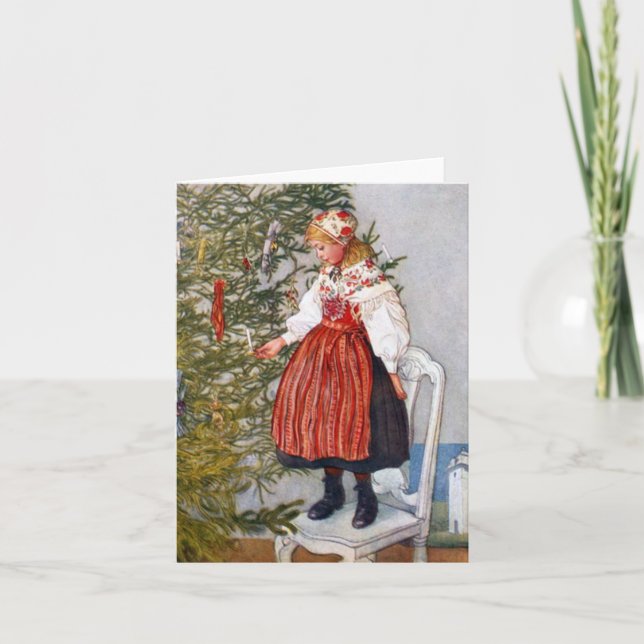 Cartes de note d'arbre de Noël de Carl Larsson (Devant)