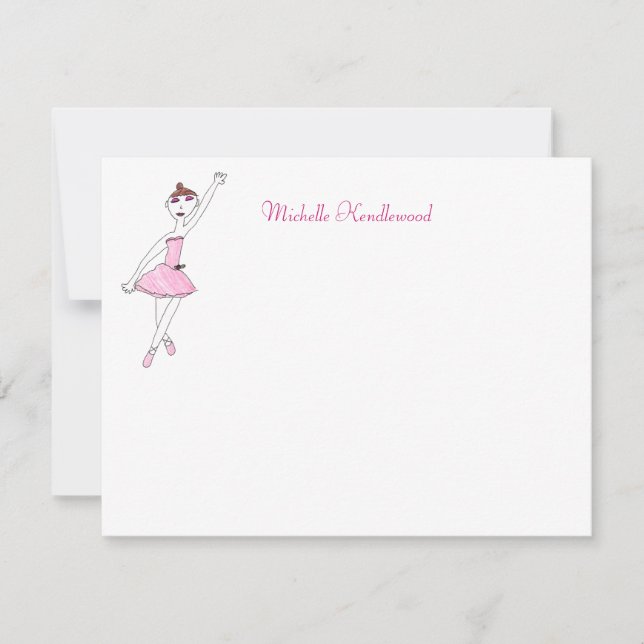 Cartes de note de ballerine (Devant)