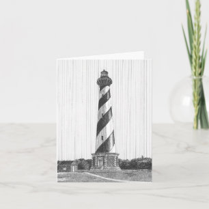 Cartes de note de blanc de phare du Cap Hatteras