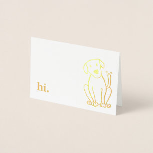 Cartes de note de chien de Labrador d'aluminium -