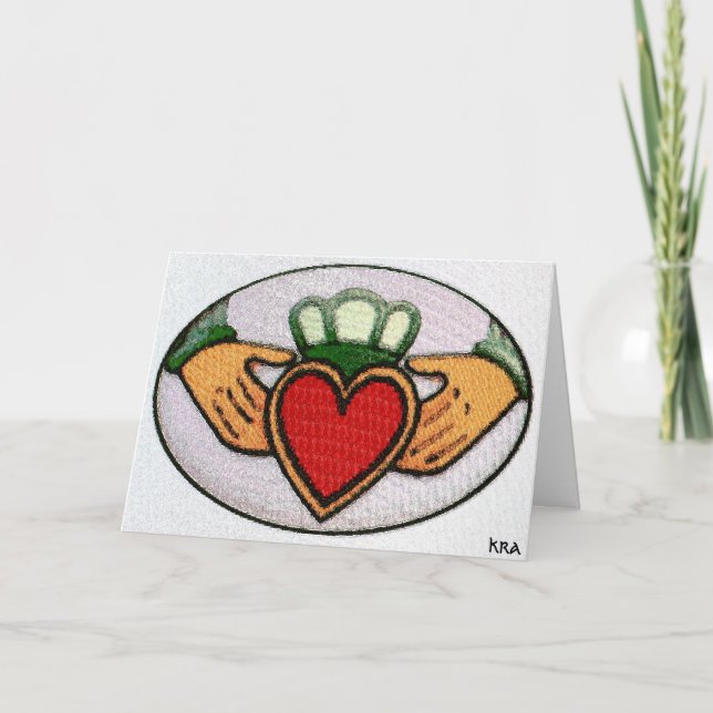 Cartes de note de Claddagh, Tha sincère… - (Devant)