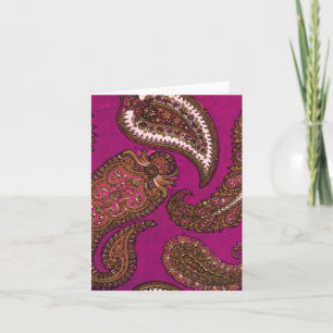Cartes de note de Fuscia Paisley