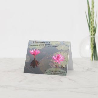 Cartes de note de jardin de Lotus