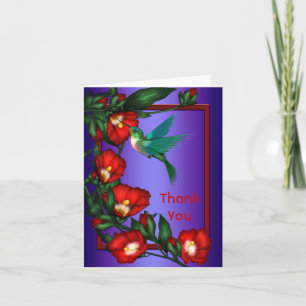 Cartes de note de ketmie de colibri
