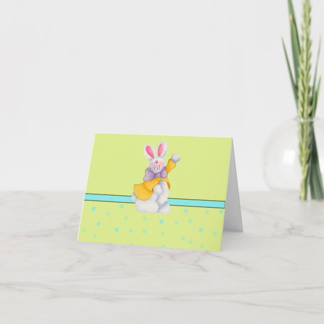 Cartes de note de lapin de Pâques (Devant)