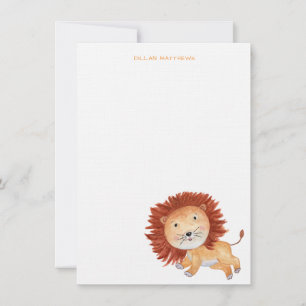 Cartes de note de lion d'hurlement
