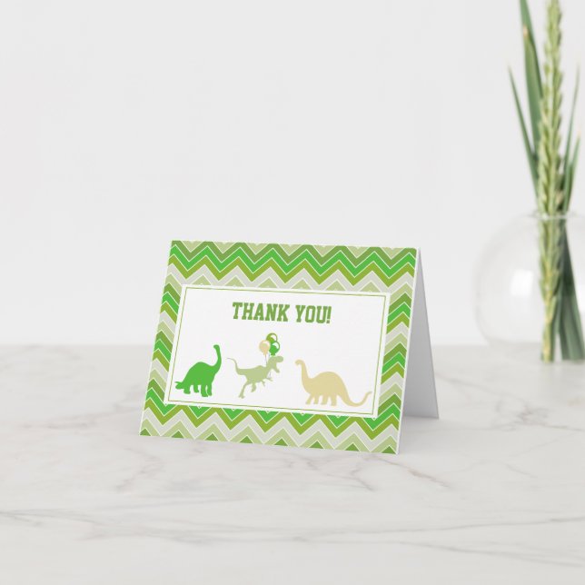 Cartes de note de Merci de dinosaure (Devant)