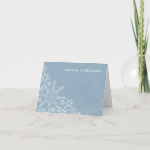 Cartes de note de Merci de flocons de neige