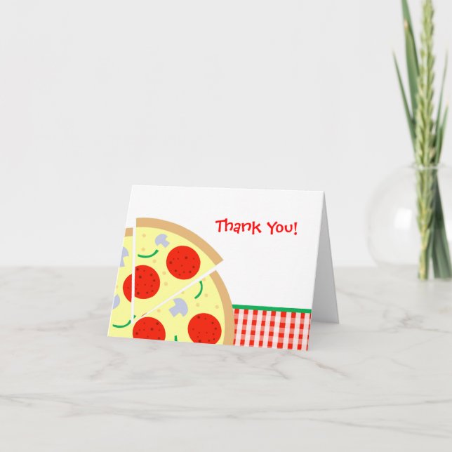 Cartes de note de Merci de pizza (Devant)