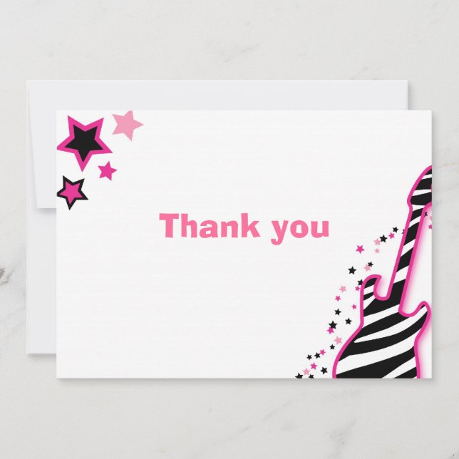 Cartes de note de Merci de rose de fille de (Devant)