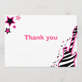 Cartes de note de Merci de rose de fille de