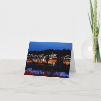 Cartes de note de Nightscape de rangée de