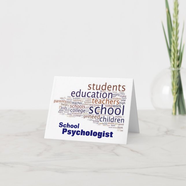 Cartes de note de psychologue d'école (Devant)