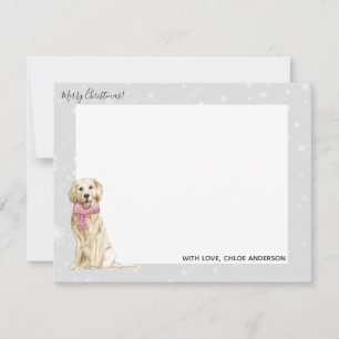 Cartes de note de vacances de golden retriever