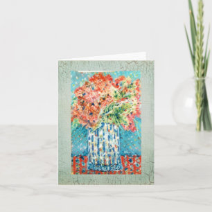 Cartes de note florales de scintillement