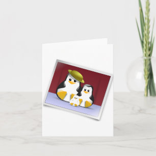 Cartes de note heureuses de pingouins