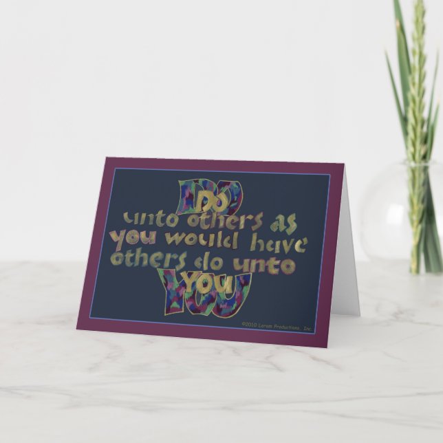 Cartes de note inspirées - règle d'or (Devant)