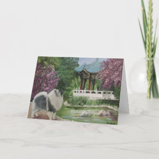 Cartes de note japonaises de jardin