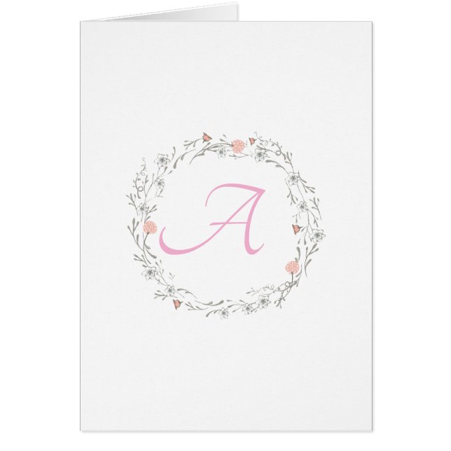 Cartes de note Monogramme de couronne Deliges Simp (Devant)