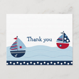 Cartes de note nautiques de Merci de voilier parti