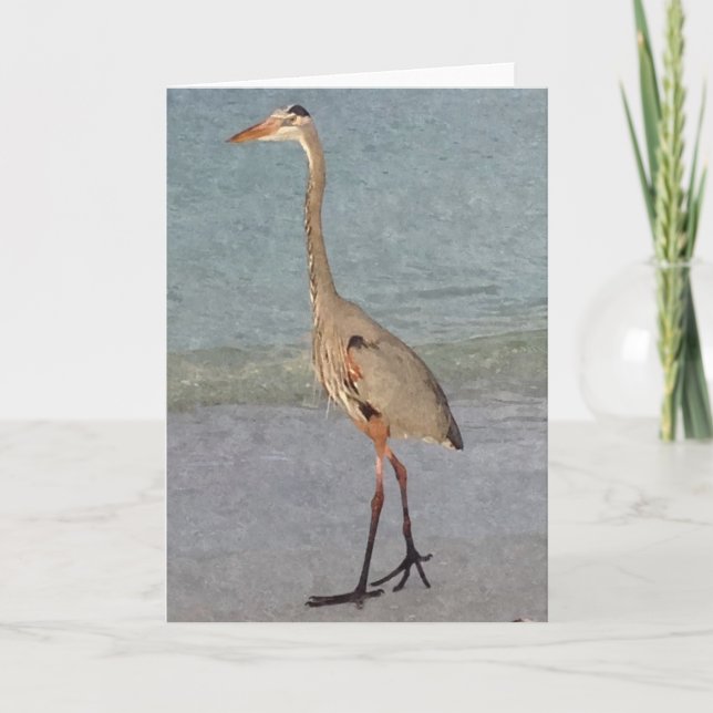 Cartes de note peintes par héron bleu (Devant)