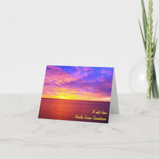 Cartes de note personnelles de flambage de coucher (Devant)
