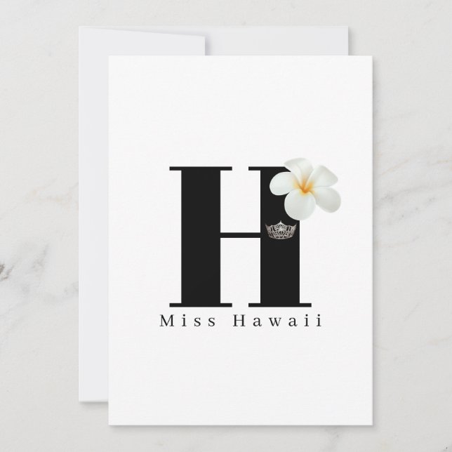 Cartes de note plat Miss America - Noir (Devant)