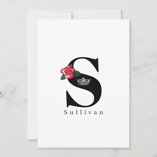 Cartes de note plat Miss America Rose (Devant)