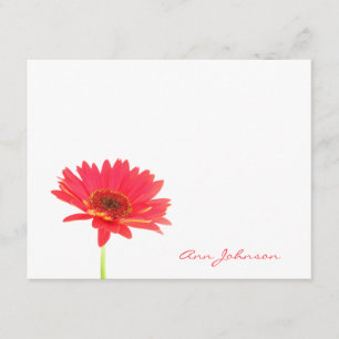 Cartes de note plates florales personnalisées de