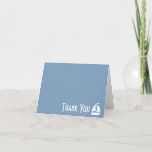 Cartes de note Remerciements pour voilier (Steel B