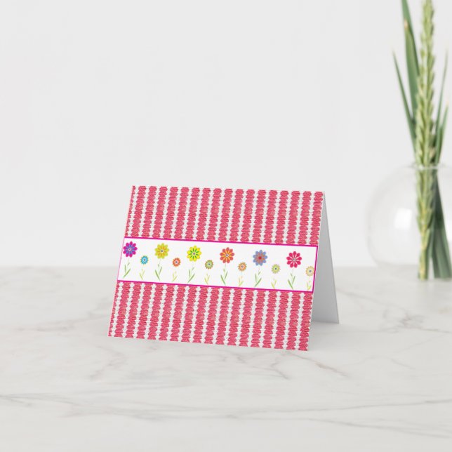 Cartes de note roses mignonnes de concepteur (Devant)