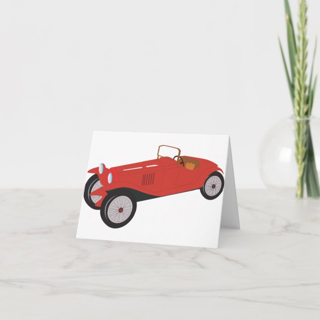 Cartes de note rouges classiques de voiture (Devant)
