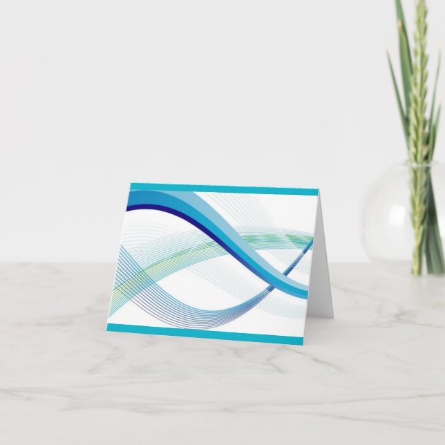 Cartes de notes Aqua Swirl (Devant)